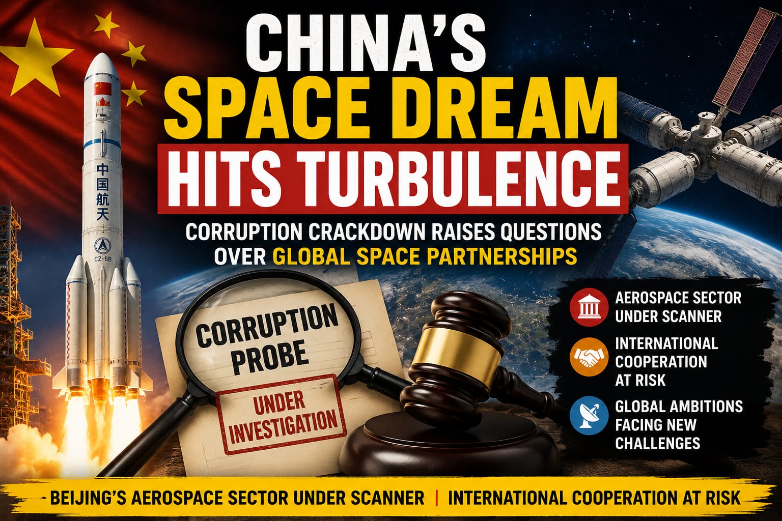 China's Space Diplomacy Faces Setback Amid Corruption Crackdown