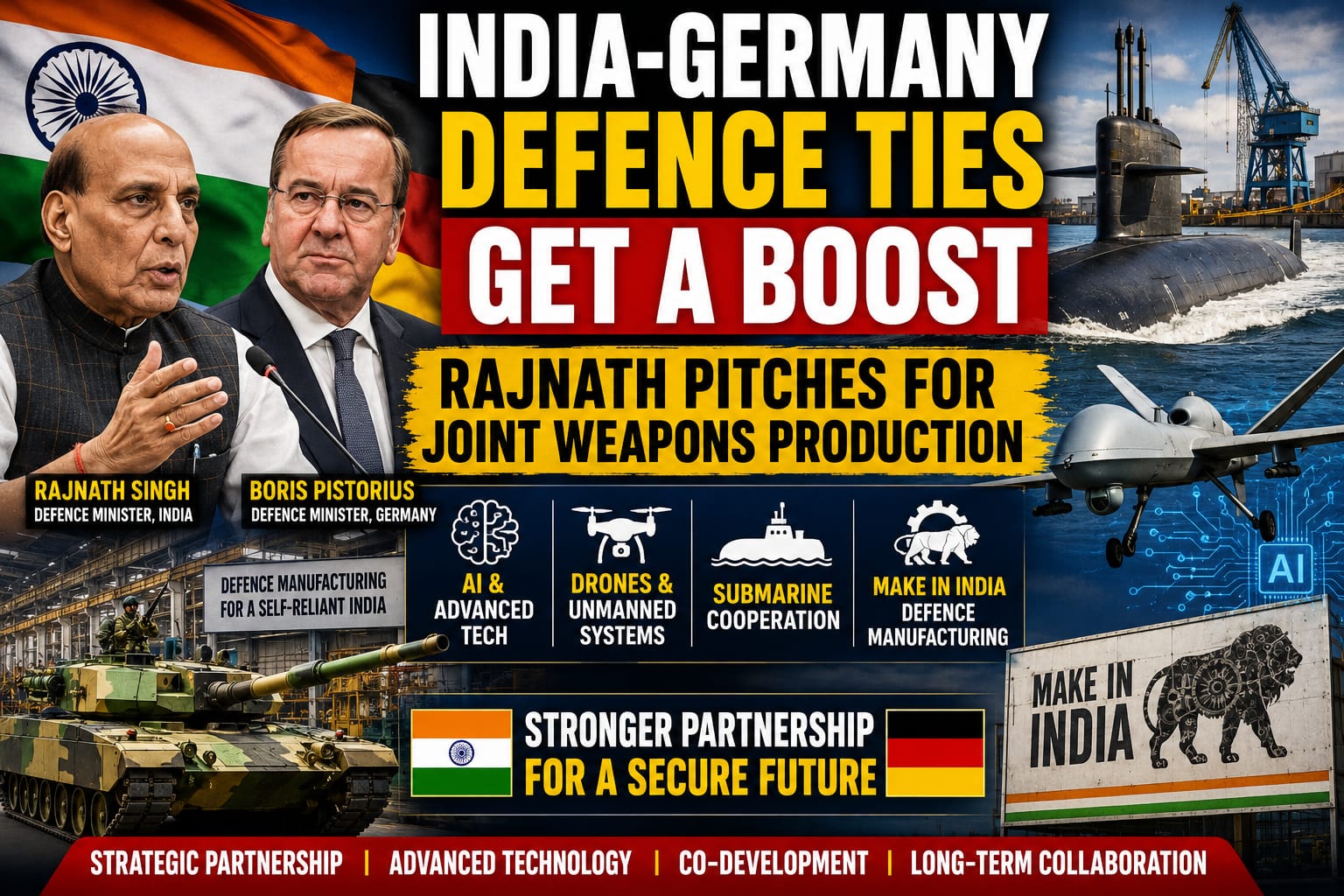 Rajnath Singh Pushes for Stronger India-Germany Defence Industrial Partnership