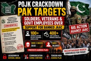 Pakistan Targets Serving Soldiers, Veterans Over Support for Banned JAAC in PoJK Crackdown