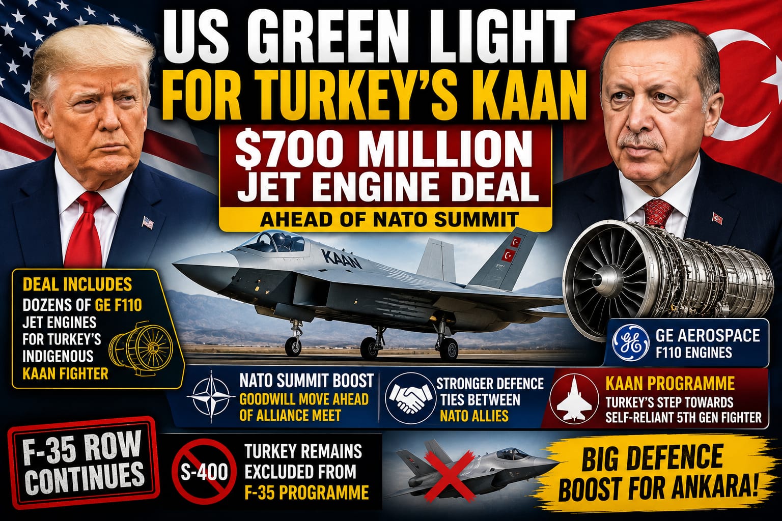 US Set to Approve $700 Million Jet Engine Sale to Turkey Ahead of NATO Summit