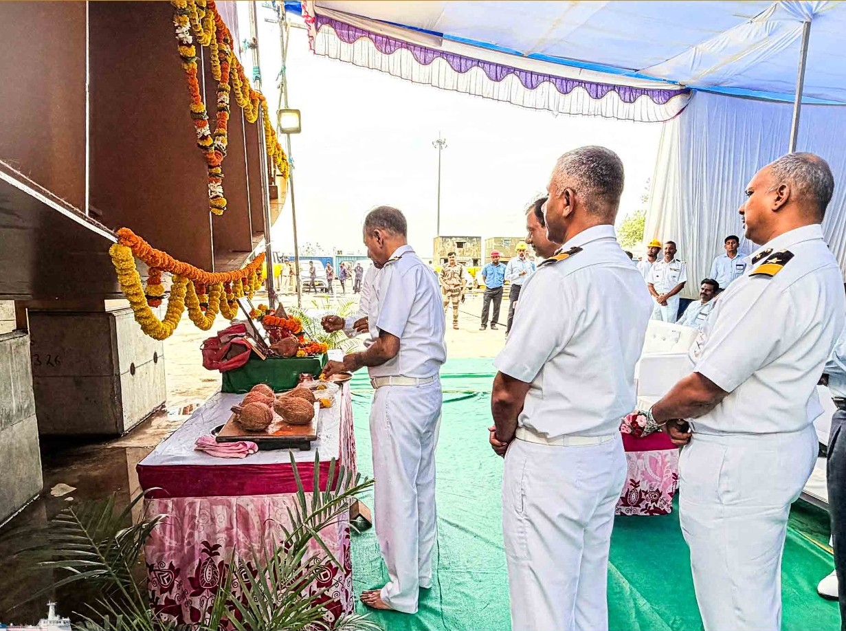 Keel-laying ceremony of MDL’s Next-Gen OPV for ICG held in Mumbai