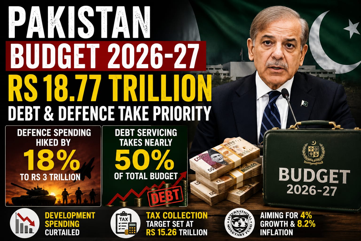 Pakistan's Rs 18.77 Trillion Budget Prioritises Debt and Defence, Development Spending Takes a Back Seat