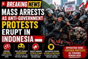 Mass Arrests Reported as Anti-Government Protests Intensify Across Indonesia
