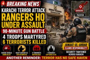 Terror Attack on Pakistan Rangers Headquarters in Karachi Leaves Four Troops, Six Militants Dead