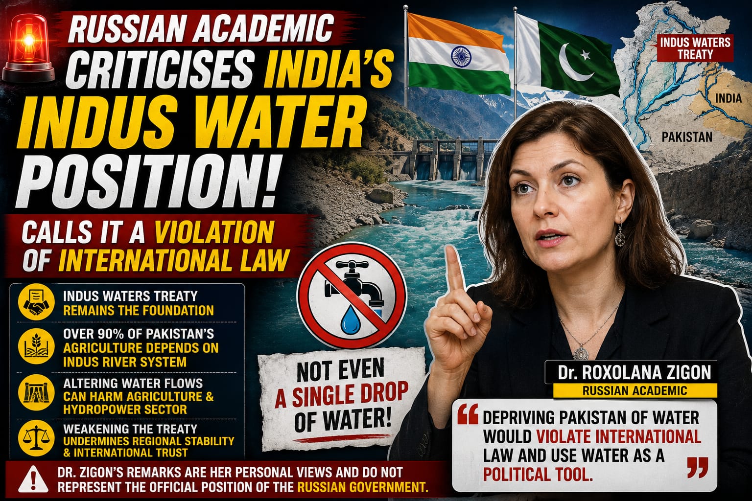Russian Academic Criticises India's Indus Water Policy Remarks, Calls Water 'Political Tool