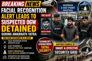 Suspected OGW Detained After Facial Recognition Alert During Amarnath Yatra Security Operation