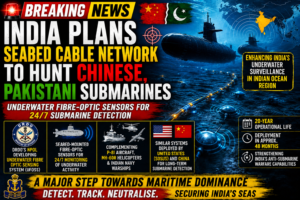 India Plans Underwater Fibre-Optic Sensor Network to Track Chinese & Pakistani Submarines