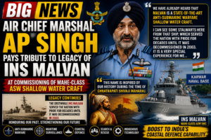 Air Chief Marshal AP Singh Highlights Legacy of INS Malvan at Commissioning of Mahe-Class ASW Shallow Water Craft