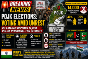 PoJK Votes Amid Unrest, Pakistan Deploys 14,000 Police Personnel for Security
