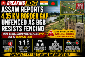 Assam Identifies 4.35-km Unfenced India-Bangladesh Border Stretch; Diplomatic Talks Underway
