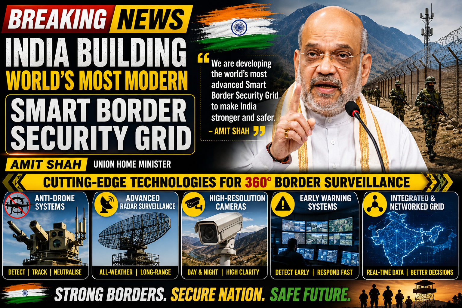 India Developing World's Most Advanced Smart Border Security Grid: Amit Shah
