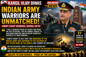 Army Chief General Dhiraj Seth Pays Tribute to Kargil Heroes, Says Indian Army Unmatched in the World