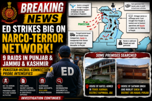 ED Cracks Down on Narco-Terror Network, Raids 9 Locations in Punjab and LoC-Linked Areas of Jammu & Kashmir