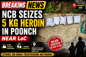 NCB Seizes 5 kg Heroin Near LoC in Poonch; One Arrested