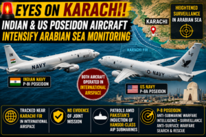 Indian and US Navy Poseidon Aircraft Intensify Maritime Surveillance Near Karachi Amid Rising Arabian Sea Activity