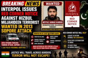 Interpol Issues Red Corner Notice Against Hizbul Mujahideen Terrorist Wanted in 2013 Sopore Attack