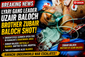 Brother of Lyari Gang Leader Uzair Baloch Critically Injured in Karachi Firing