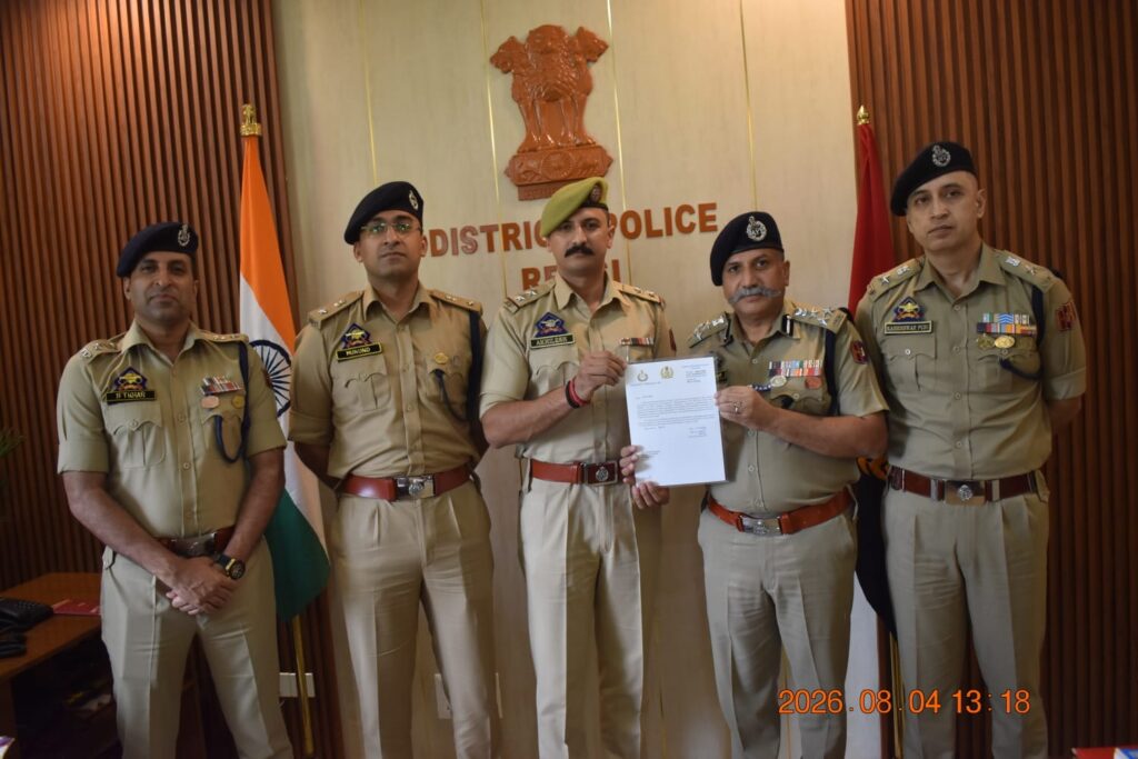 SI Akhilesh Khajuria Honoured for Contribution to 'Nasha Mukt Jammu & Kashmir Abhiyan