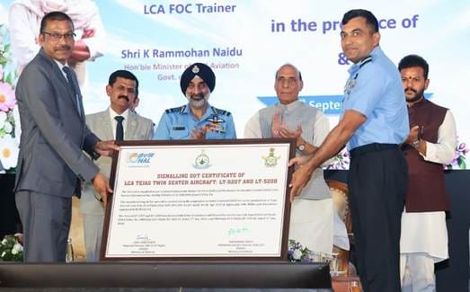 HAL Hands Over Tejas Twin-Seater Trainers, HTT-40s and Dhruv NG Helicopters in Major Aerospace Milestone
