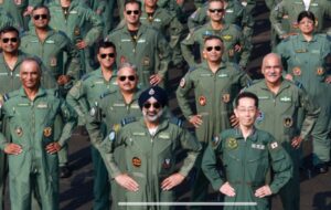 India-Japan Air Chiefs Fly Tejas Formation Sortie During Exercise Veer Guardian-2026